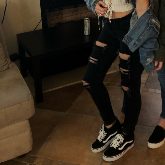 Hollister Black ripped jeans - Picture 2 of 2